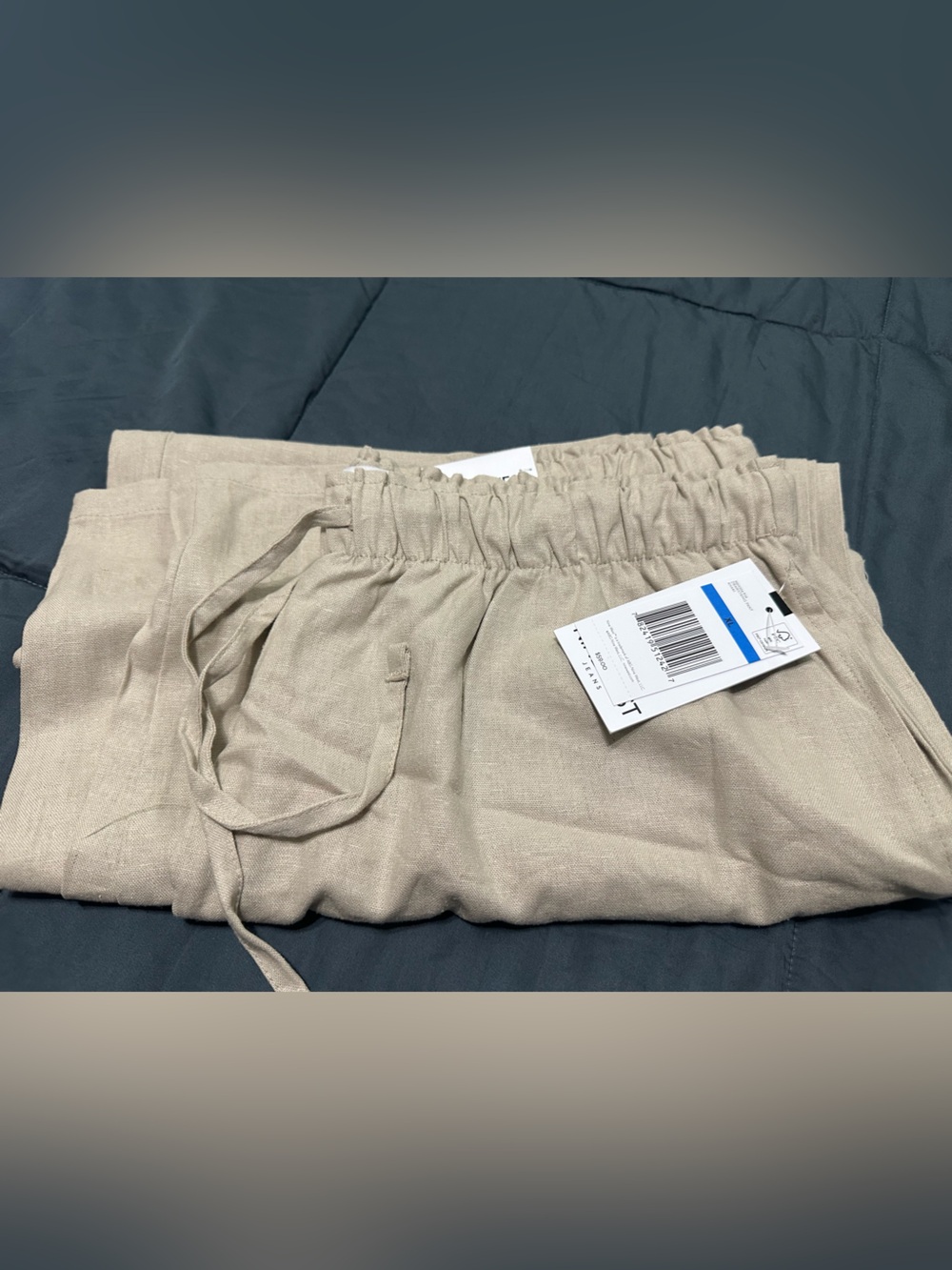 NWT Nine West Khaki Linen Viscose Wide Leg pants XL